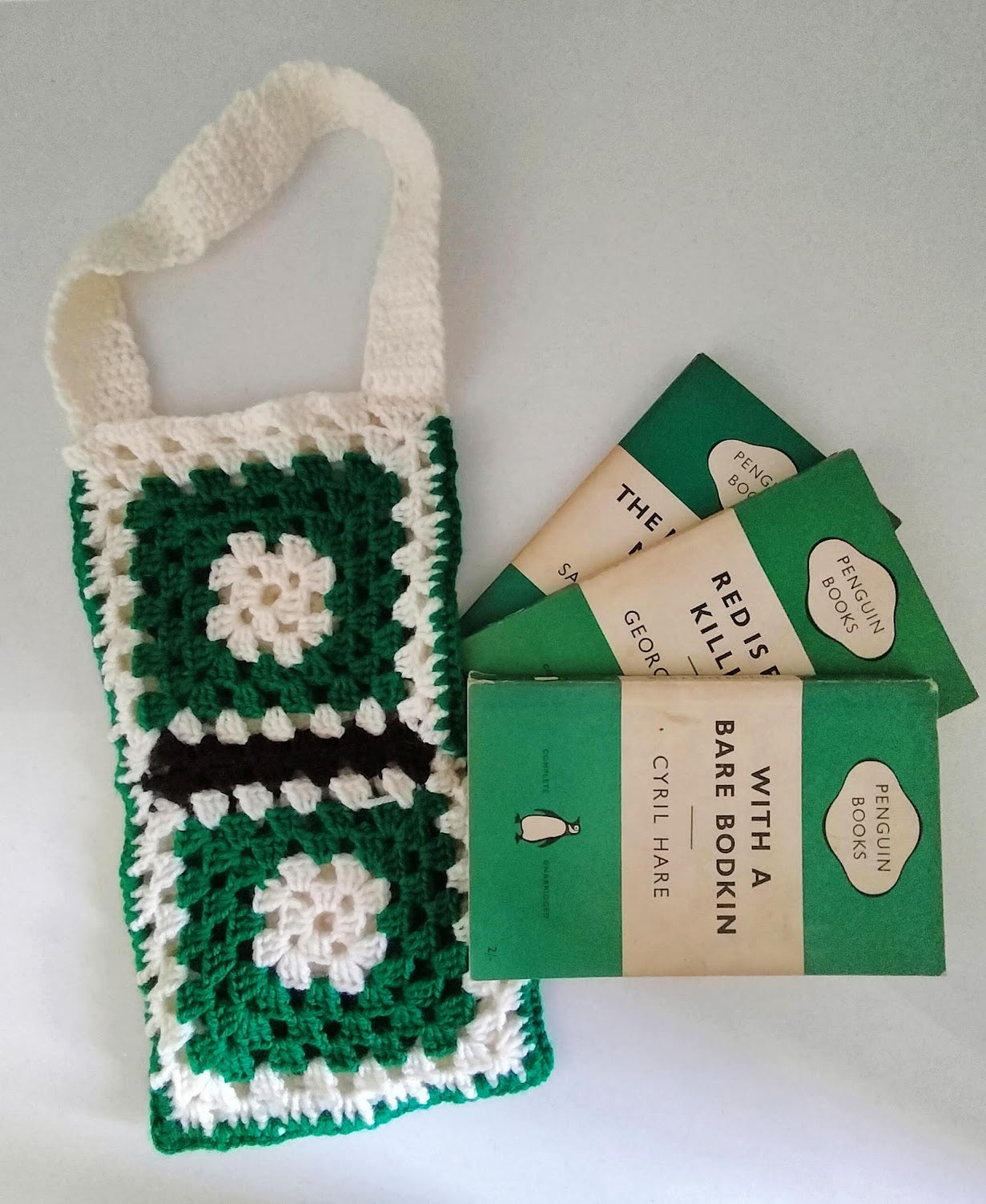 Crochet Book Bag - Green