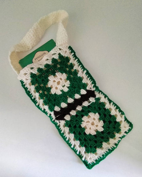 Crochet Book Bag - Green