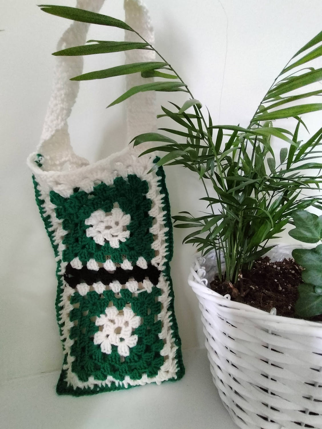 Crochet Book Bag - Green