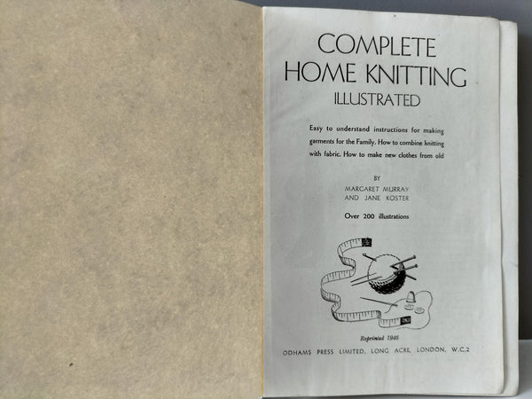 Complete Home Knitting Illustrated by Murray, M. and Koster, J