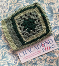 Crochet Book Cover - shades of green