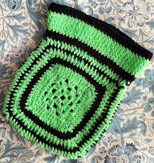 Crochet Book Cover - green and black