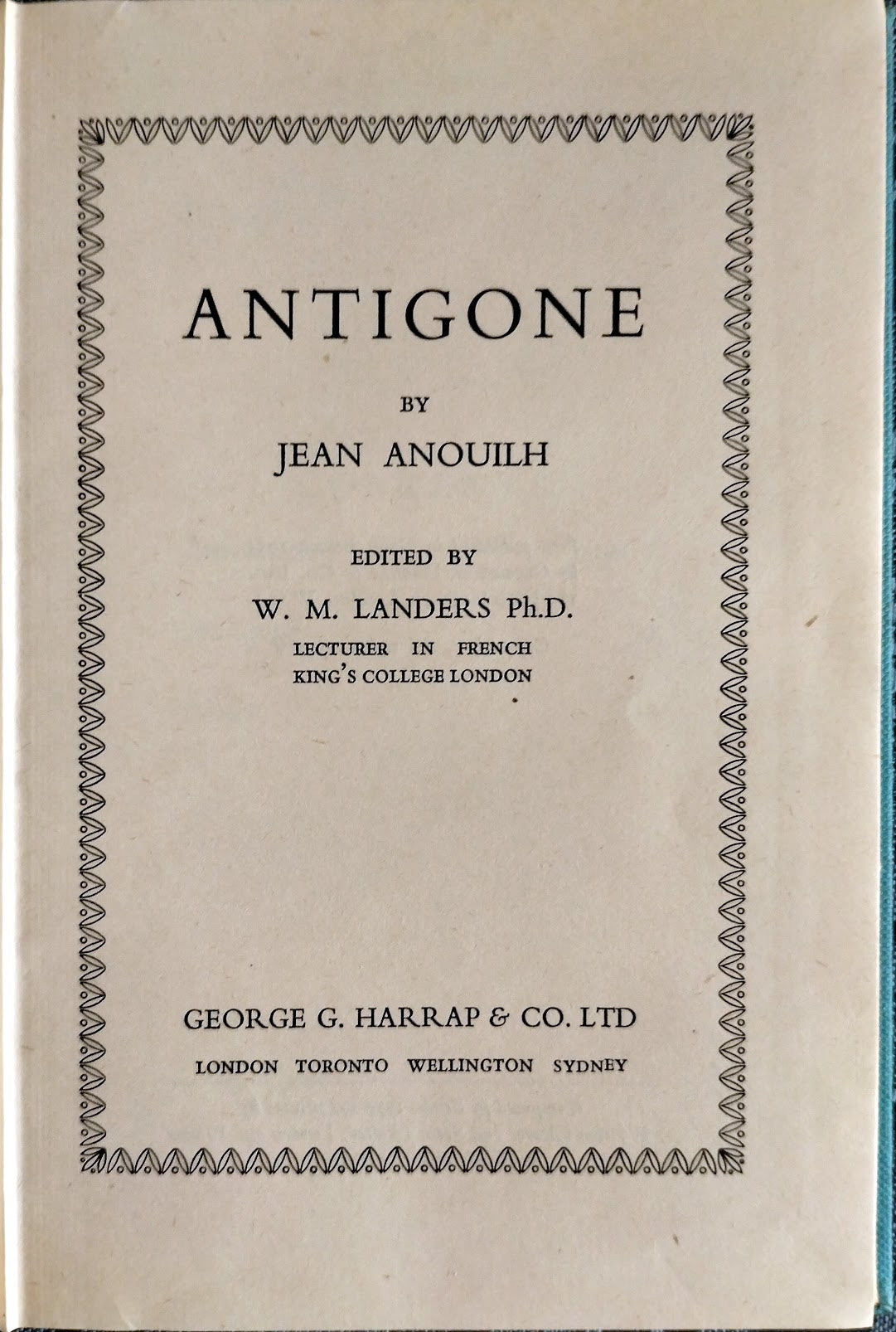 Antigone by Jean Anouilh