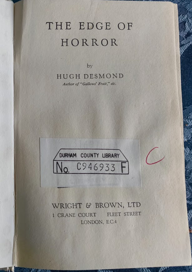 The Edge of Horror by Hugh Desmond
