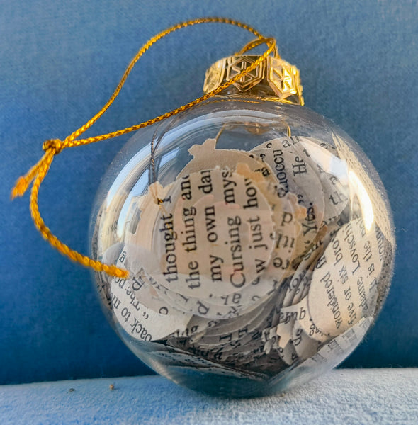 Book page filled bauble