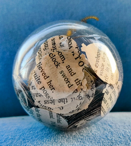 Book page filled bauble