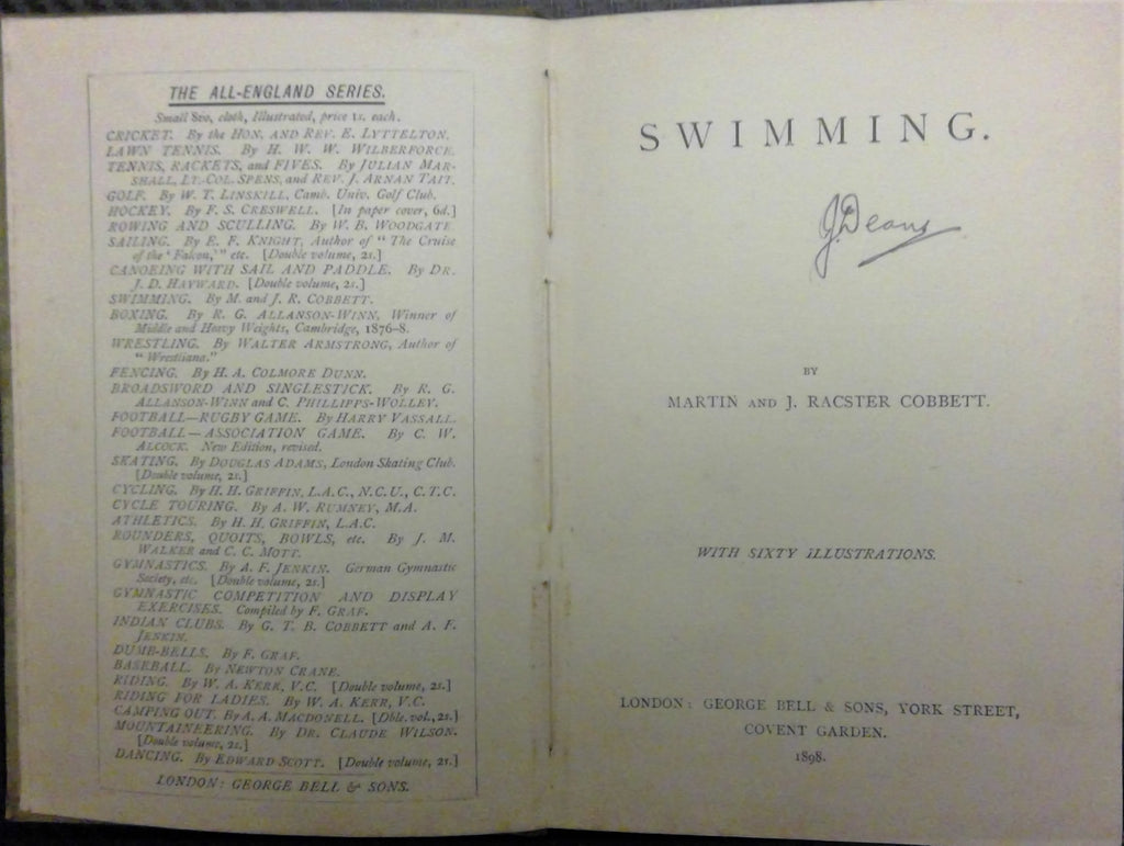 Swimming by Martin and J. Racster Cobbett